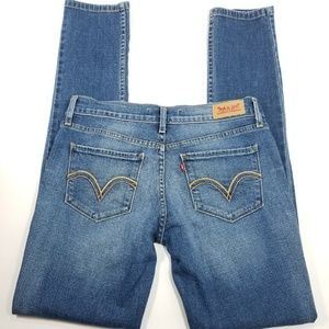 LEVI'S 524 Skinny Jeans 7 Blue Denim